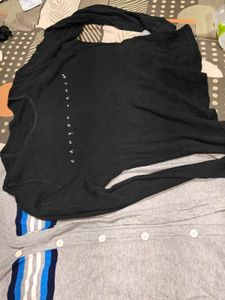 Grey Cardigan and Black Top free