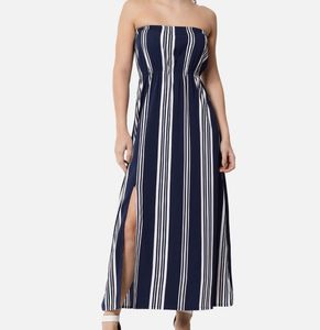 offshoulder slit dress