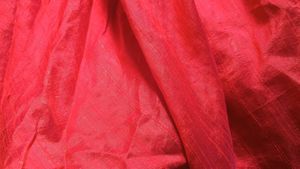 Red silk Skirt and top set