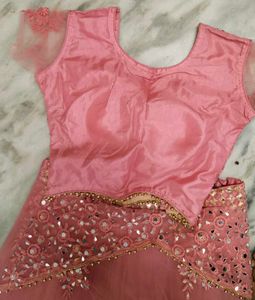Pink Embellished Lehenga Choli Set