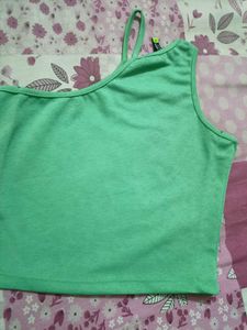 Green Sleeveless Tank Top