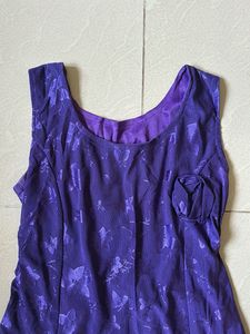 Elegant Purple Floral Dress