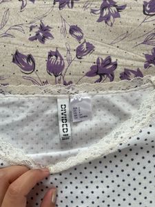 Polka Dot Lace Trim Top