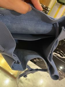 Stylish Blue Faux Leather Backpack