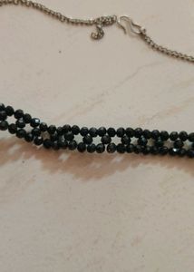 Black Beaded Choker Necklace