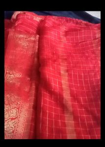 Beautiful red colour saree