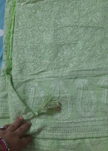 Luckhnawi Pure Georgette Saree With Chinnon Blouse