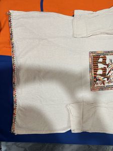 White Kurta with Deer Embroidery