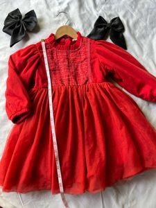 Toddler Red Velvet Tutu Dress