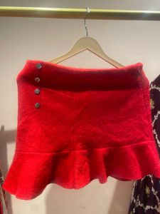 Red Ruffle Skirt