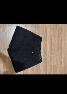FREAKINS Black Denim Skort