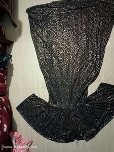 Elegant Black Glitter Maxi Dress