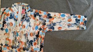 Abstract Floral Button-Down Dress Size -s