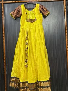 Vibrant Yellow Anarkali Gown