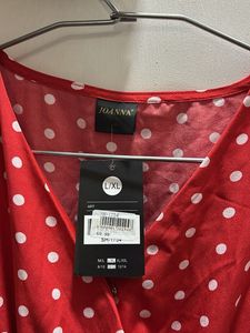 Red Polka Dot Midi Dress