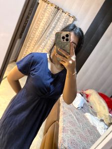 Comfortable Navy Blue Casual Dress❤️🦋