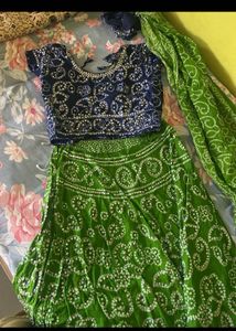 Vibrant Bandhani Lehenga Choli Set