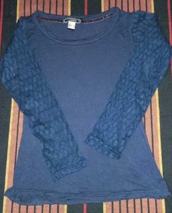 Stylish Blue Jacket with inner top srugfor Women