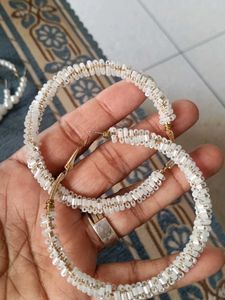 Pearl Hoop Earrings Set ( one piece 200)