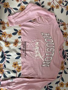 Pink Houston NASA Long Sleeve Top