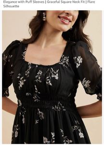 Black midi dress