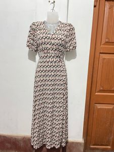Stylish Geometric Print Midi Dress