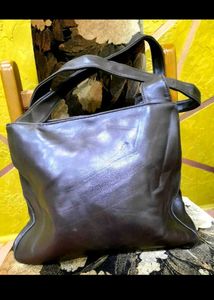 Classic Brown Leather Tote Bag