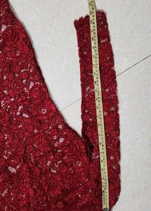 Valentine Special❤️ Elegant Red Lace Dress