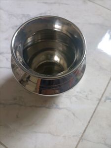 Steel mondha Vessel/ Chamboo Water Pot Small
