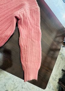 Peach Knit Cardigan