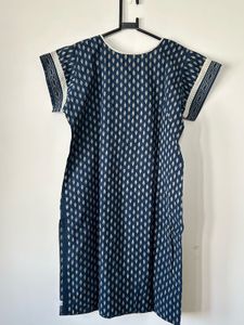 Ajrakh Handblock Indigo Dye Dress