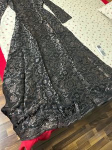 Ethnic gown with bronze work