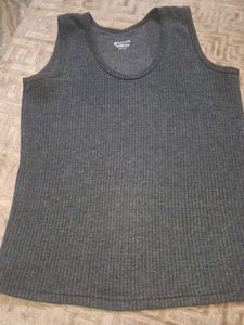 Gray Ribbed Tank Top tharmal