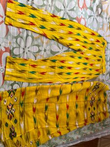 Printed Yellow Suit Along With Dupatta