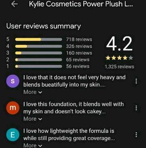 Kylie Cosmetics Power Plush Foundation