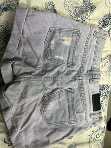Distressed Denim Shorts