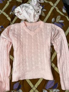 Cute Pink Knit Sweater