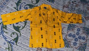 Yellow Printed Kurta &amp; payjama