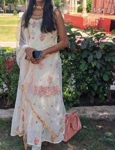 Elegant Cream Kurta Set with Dupatta