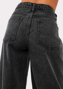 Stylish Wide Leg Washed Denim Jeans