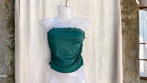 14410. Chic Ruched Strapless Top