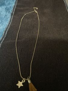 Star &amp; Tassel Charm Necklace