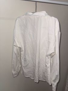 SHEIN Chic White Twisted Front Shirt