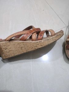 Stylish Brown Wedge Sandals Skechers...