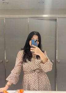 Fig Geometric Print A-Line Dress