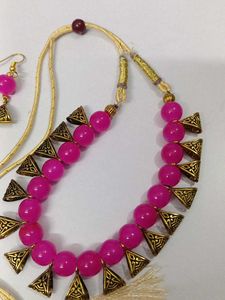 Boho Beaded Necklace &amp; Earring Set