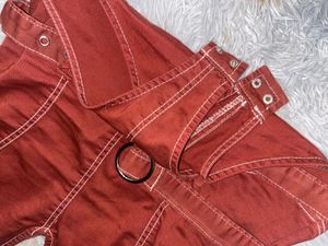 Rust V-Neck Bodysuit