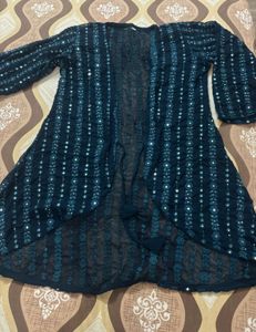 Elegant Teal Lehenga Choli with Jacket