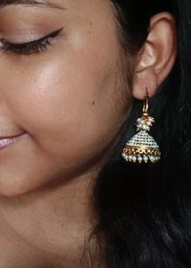 Elegant Jhumka Earrings with Pearls