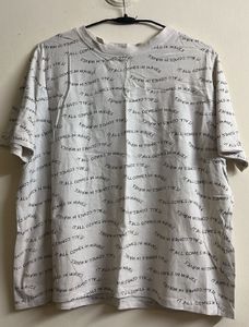 White Graphic Print T-Shirt
